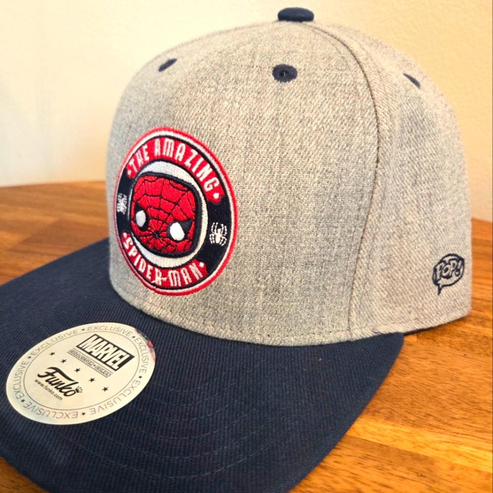 Funko Marvel Pop Colab Spiderman Hat - Gray and Navy
